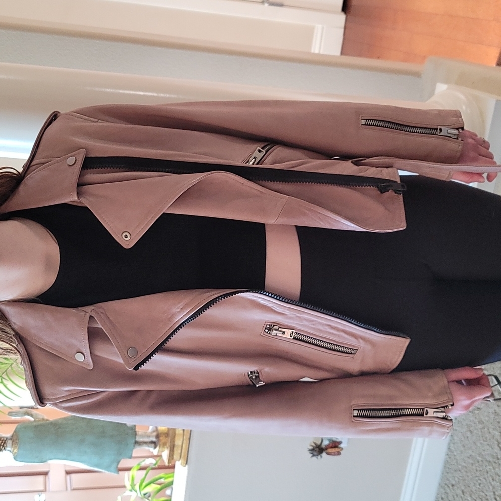 Authentic ALLSAINTS  leather jacket, size 10
